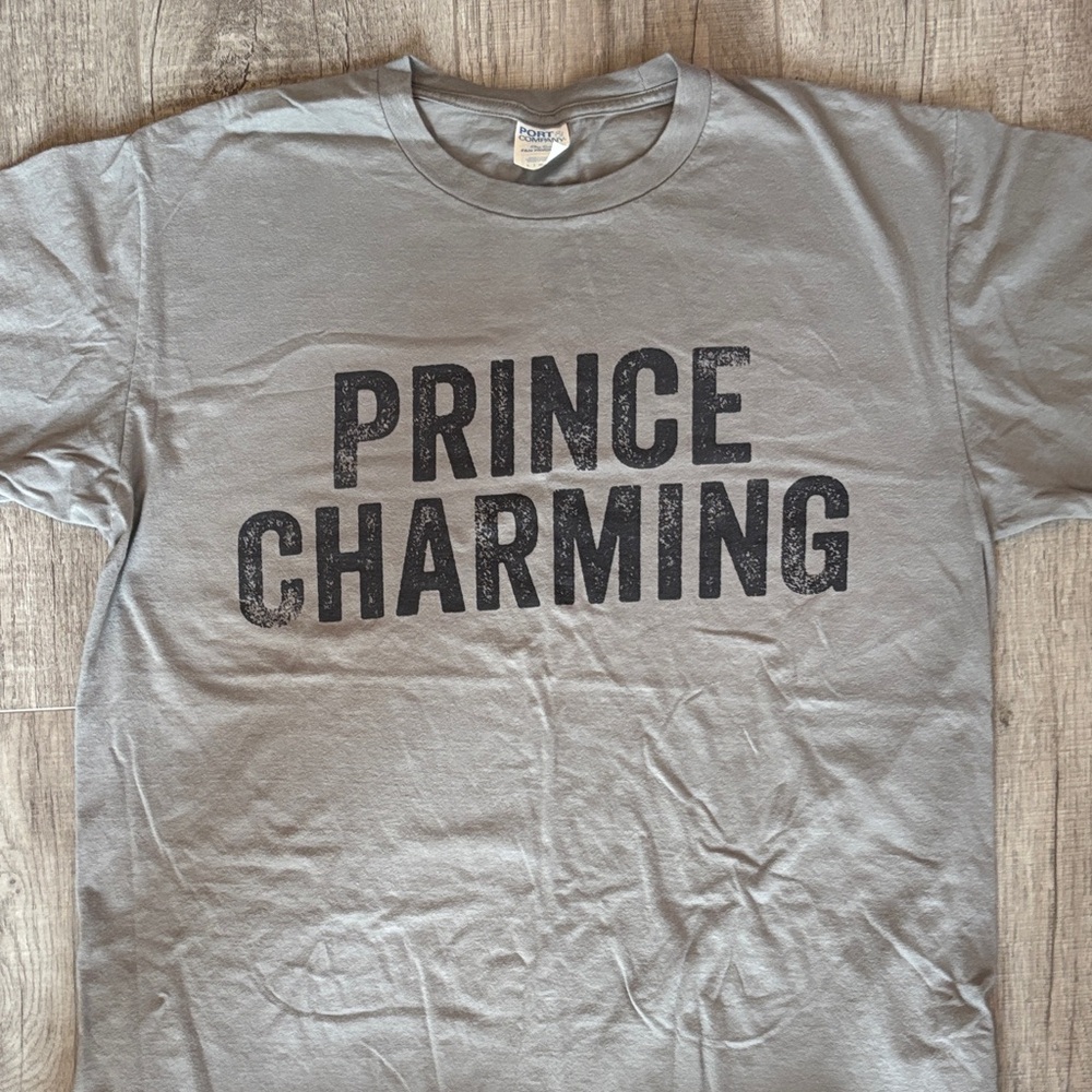 Prince Charming Gray Disney theme shirt